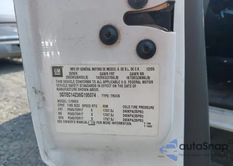 2006 GMC Sierra 1500 Work Truck from USA, damaged, VIN 3GTEC14Z36G195074